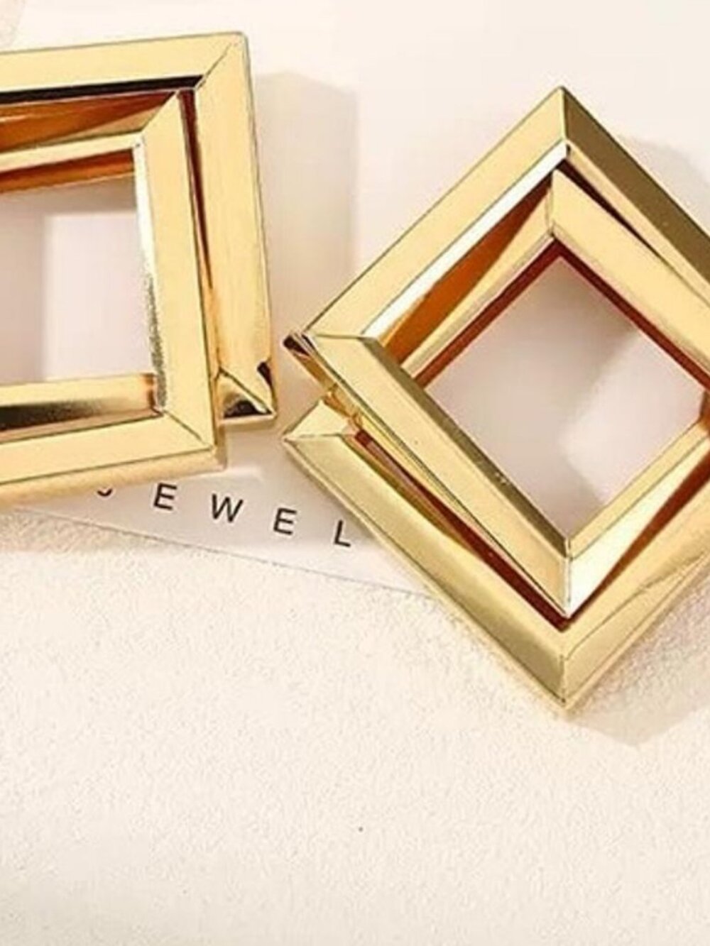 layered rhombus earrings